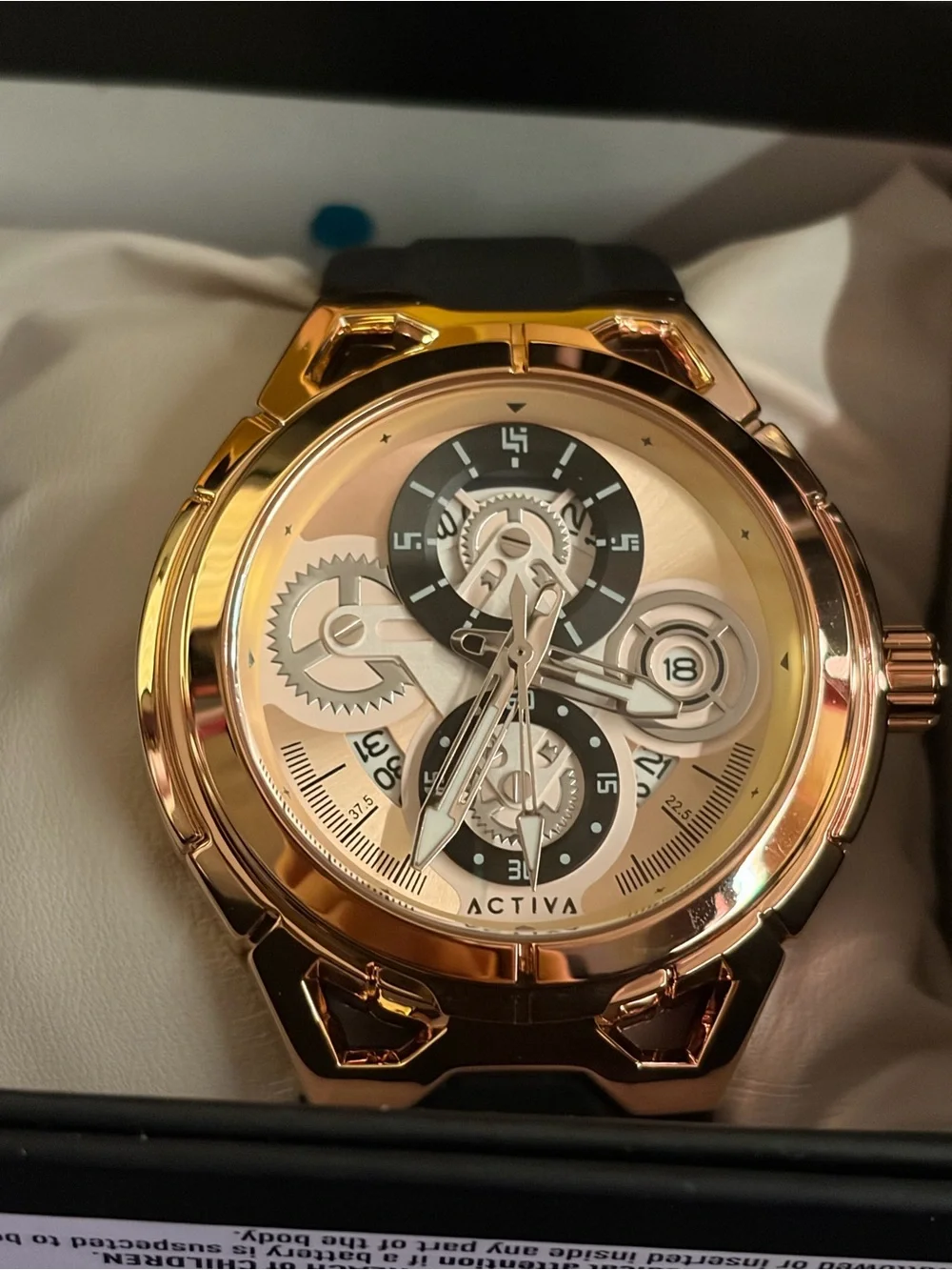 Activa DRIFT x Invicta Skeleton Gold Luxe Edition! 24K Gold & Black Casual Watch